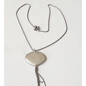 Vintage Ladies Sterling Silver Italy 925 Heart Necklace Pendant w/ Tassels 8.95g